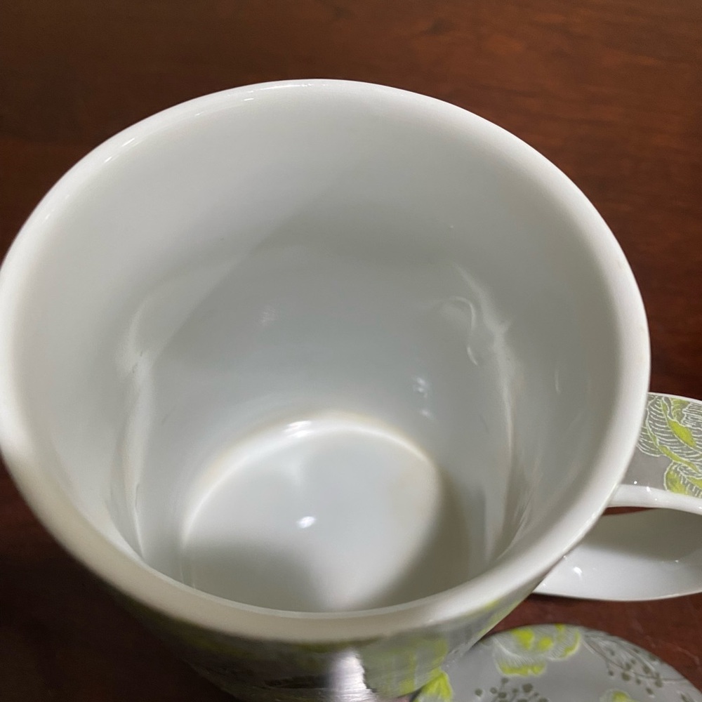 World Market, Ceramic, 3 Piece Tea Cup with Infuser Strainer and Lid - Picture 5 of 9